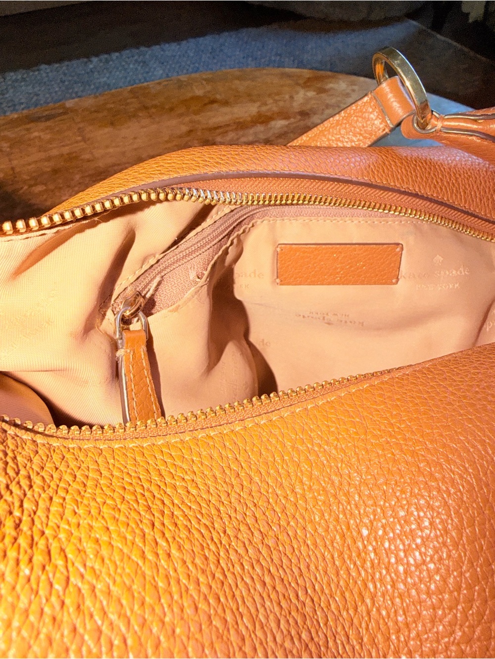 kate spade Pebble Leather Shoulder Bag in Brown - Picture 6 of 8